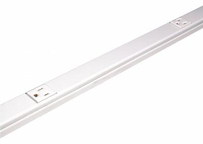 LEGRAND Prewired Raceway: 2 Circuits, 6 Outlets, NEMA 5-15R, 6 ft Lg, 1 5/16 in W x 3/4 in H - Metallic Prewired Outlet Raceway Strips