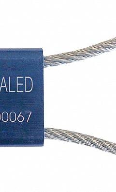 TYDENBROOKS Cable Seals: Blue, Aluminum, 12 in Cable Lg, 13/64 in Cable Dia, Random, 200 PK (MPN 1061008). Key specifications — Brand: TYDENBROOKS; Marking Color: White; Marking Included: Numbers; Marking Message: Sealed; Marking Numbering: Random.
