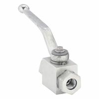 PARKER Hydraulic Ball Valve: Not Lockable, 4.53 in Handle Lg, Two Positions, Two-Way Ways, Female (MPN BVHP06SSS1N). Key specifications — Brand: PARKER; Manufacturer Part Number: BVHP06SSS1N; Ball Seal Material: Nitrile; Handle Lockability: Not Lockable; Shaft Seal Material: Nitrile; Series: BV; Port Connection: 3/8 in SAE O-Ring Boss.