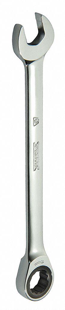 PROTO Combination Wrench: Alloy Steel, Chrome, 19 mm Head Size - Metric Spline Ratcheting Combination Wrenches