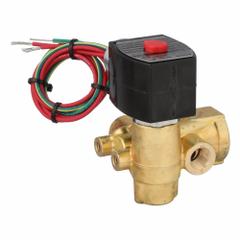 REDHAT Solenoid Valve: 3-Way, Normally Closed, 3/8 in Pipe Size, 110V AC/120V AC, Quick Exhaust (MPN EF8321G002). Key specifications — Pipe Size: 3/8 in; Voltage: 110V AC; Brand: REDHAT; Coil Enclosure: Explosion Proof.