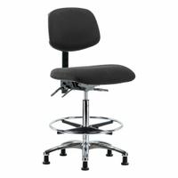 ESD Chair: Fabric, Armless, Ht Range 26 1/4 in to 36 in, 18 1/2 in Seat Wd, 17 in Seat Dp, 0 Casters (MPN BR-ESD-FHBCH-CR-T1-A0-CF-EG-ESDBLK). Key specifications — Foot Support: Yes; Back Tilt Backward: 13.5°; Back Tilt Forward: 10.5°; Base Material: Aluminum; Brand: APPROVED VENDOR; Product Type: ESD Task Chair; ESD-Safe: ESD-Safe; Seat Tilt Backward: 3°.