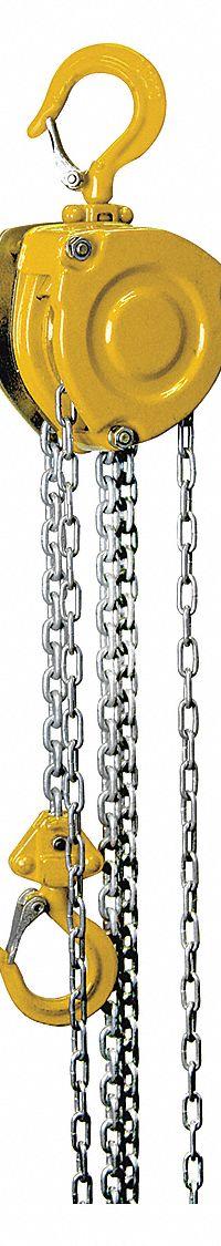 OZ LIFTING PRODUCTS Manual Chain Hoist: Hook Mounted - No Trolley, 500 lb Lifting Capacity (MPN OZIND025-10CH). Key specifications — Body Material: Steel; Brand: OZ LIFTING PRODUCTS; Overload Protection Included: No.