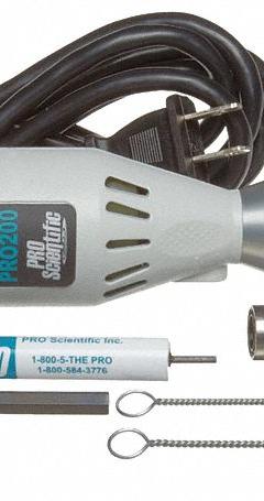 PRO SCIENTIFIC INC. Homogenizing Package: Handheld, 5,000 RPM to 35,000 RPM, 0.5 hp Horsepower (MPN PK-01200D). Key specifications — Brand: PRO SCIENTIFIC INC.; Mounting Type: Handheld; Includes: 7 mm x 95 mm Saw-Tooth Probe.