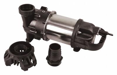 Dayton Pond Pump: 1 hp, 115V AC, Nylon with 45% Glass Fiber/Stainless Steel housing - 1/2 HP and Above Pond & Waterfall Pumps