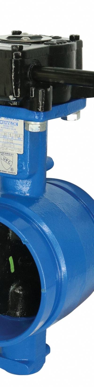 SHARPE Butterfly Valve: 10 in Pipe Size - Ductile Iron General-Service Butterfly Valves
