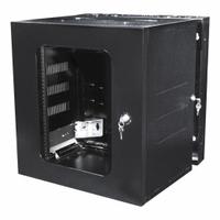 HUBBELL Cabinet: 19 Rack Units, 36 in x 26 3/8 in x 20 in, Wall Mount, Black Powder Coated, Steel (MPN HSQ36). Key specifications — Brand: HUBBELL; Includes: Locking Door with Acrylic Sheet Window; Material: Steel; Features_Broad: Quadcab Series; Window Door.