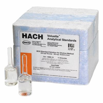 HACH Standard Solution: 10 mL Volume, 300 mg/L, Ampule, 0, Solution, 1486510 - Additional Calibration Solutions & Standards