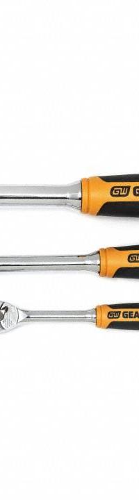 GEARWRENCH Hand Ratchet: Pear, Reversible, Full Polish Chrome, 4° Min Arc Swing, Non-Magnetic (MPN 81207T). Key specifications — attr1205598: Reversible; attr1205605: Quick-Release Not Included; attr1205626: Full Polish Chrome; attr1205607: Pear; attr1205624: GEARWRENCH.