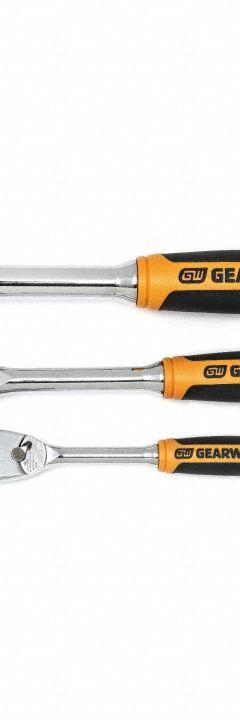 GEARWRENCH Hand Ratchet: Pear, Reversible, Full Polish Chrome, 4° Min Arc Swing, Non-Magnetic (MPN 81207T). Key specifications — attr1205598: Reversible; attr1205605: Quick-Release Not Included; attr1205626: Full Polish Chrome; attr1205607: Pear; attr1205624: GEARWRENCH.