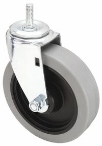 APPROVED VENDOR Stem Caster: Swivel, 5 in Wheel Dia., 1 1/4 in Wheel Wd, Polyurethane, 1 in Stem Lg (MPN 32J871). Key specifications — Brand: APPROVED VENDOR; Thread Size: 3/8"-16; Roll Up: Swivel.
