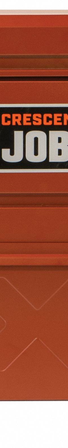 CRESCENT JOBOX Chest-Style Jobsite Box: 30 in W x 48 in D x 36 5/8 in H, 20 cu ft, Padlock, Brown (MPN 2D-656990). Key specifications — attr1116233: Brown; attr1116253: CRESCENT JOBOX; attr1222022: Padlock - Lock not included.