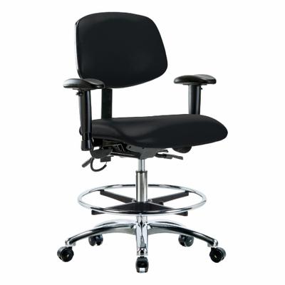 APPROVED VENDOR Task Chair: Vinyl, Arms Included, Ht Range 21 1/2 in to 29 in, 18 1/2 in Seat Wd - Vinyl ESD Chairs