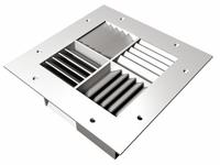 Diffuser: Ceiling, 9 1/4 in H, 9 1/4 in W, Surface Mount, 6 in Duct, Steel, Modular Louvered, White (MPN MSRRCD-GR000022). Key specifications — Insulated: No; Adjustable Blades: No; Color: White; Brand: PRICE; Mounting Location: Ceiling.