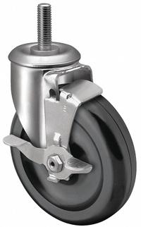 COLSON Stem Caster: Inch, Swivel, 3 1/2 in Wheel Dia., 1 1/4 in Wheel Wd, 4 9/16 in Mounting Ht (MPN 2.03254.55 BRK1). Key specifications — Brand: COLSON; Thread Size: 1"-13; Roll Up: Swivel with Brake.