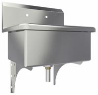 SANI-LAV Scrub Sink: 1 Stations, 10 1/2 in Bowl Dp, 22 in Bowl Lg, 16 1/2 in Bowl Wd, 2 Faucet Holes (MPN 5318). Key specifications — Includes Side Splash: Side Splash Not Included; Series: Scrub Sinks; Brand: SANI-LAV.
