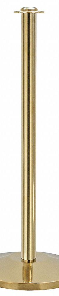 Contemporary Top Post: Contemporary, 39 in Post Ht, Steel, Flat, 36 in to 40 in, Not ADA Compliant (MPN QWAY314-2P). Key specifications — Brand: QUEUEWAY; Base Shape: Dome; Base Material: Brass; Post Material: Steel; Post Finish: Polished Brass.