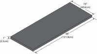Shelf: 16 in Overall Lg, 4 ft Overall Wd, 1 in Overall Ht, Phenolic, Black (MPN GRPS1648). Key specifications — Material: Phenolic; Brand: INSTOCK.