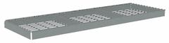 TENNSCO Shelf: 72 in x 24 in, 1,750 lb Load Capacity, Steel, 5 ga Decking, Gray, Shelf (MPN ZLES-7224W). Key specifications — Decking Material: Steel; Includes: (2) Front to Back Deck Supports; Decking Finish: Zinc Plated; Shelf Configuration: Single Straight; Color: Gray; Frame Material: Steel; Brand: TENNSCO; Frame Finish: Zinc Plated.