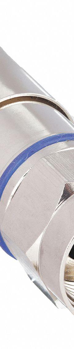 POWER FIRST Coaxial Connector: Male, Connector, Silver, Compression, RG-6, 1 GHz Max Freq, 10 PK (MPN 4LWY3). Key specifications — Product Type: Connector; Brand: POWER FIRST; Color: Silver; Finish: Nickel-Plated; Gender: Male.