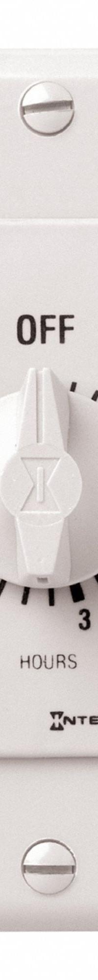INTERMATIC Spring-Wound Timer: 6 hr Max, SPST, 277V AC, No Wall Plate Included, White (MPN FD6HW). Key specifications — Brand: INTERMATIC; Includes Hold: No Hold Included.
