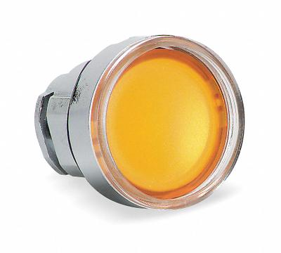 SCHNEIDER Flush Push Button: 22 mm Mounting Size, Metallic - Illuminated Flush-Mount Push-Button Operators