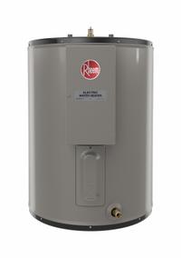 RHEEM Electric Water Heater: 208V AC, 47 gal, 12,000 W, Single/Three Phase, 32 in Ht, 30 gph @ 40°F (MPN ELDS52-FTB). Key specifications — Phase: Single; Brand: RHEEM.