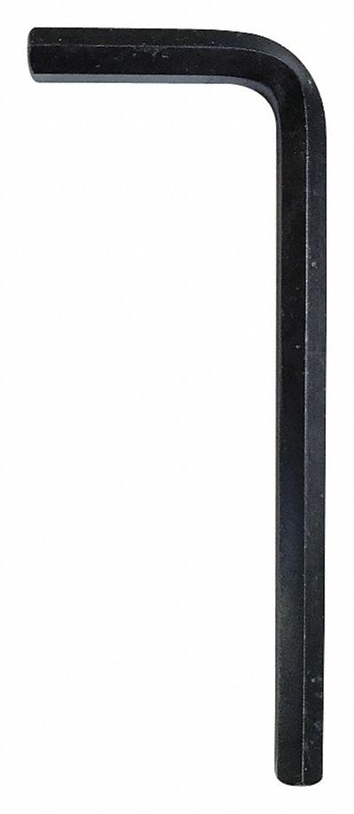 WESTWARD Hex Key: 0 Ball Ends, 8 mm Tip Size, Metric, Short, Alloy Steel, Black Oxide - L-Shaped Hex Keys