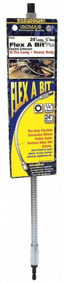 APPROVED VENDOR Flexible Extension: Flex Extension, Power, 1/4 in Compatible Bit Size - Flexible Bit Extensions