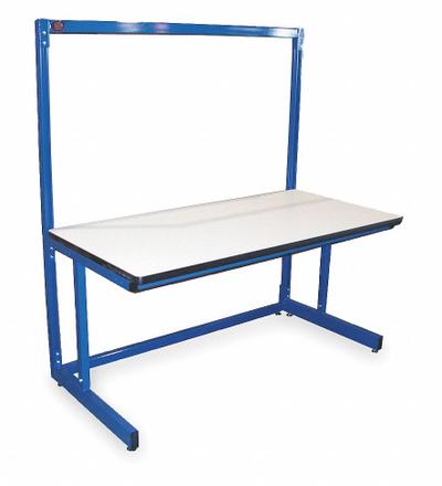 PRO-LINE Workstation: Adj Ht, Laminate, 72 in x 30 in, 750 lb Overall Load Capacity - Open-Base Workstations