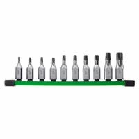 MILWAUKEE Socket Bit Set: 1 - 25 Pieces, 3/8 in Drive Size, 10 Pieces, T20 to T60 Tip Size Range (MPN 48-22-9531). Key specifications — attr1216280: Fixed Insert; attr1216283: MILWAUKEE; attr1225718: T20 to T60; attr1227491: 3/8 in.