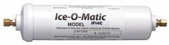 ICE-O-MATIC Inline Water Filter: 10 micron, 0.5 gpm, 4 in Overall Ht, 2 1/2 in Overall Dia (MPN IFI4C). Key specifications — Product Type: Inline Water Filter; Filter Media: Carbon; Brand: ICE-O-MATIC; Reduces: Objectionable Tastes.