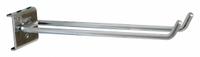 TRESTON Double Rod Pegboard Hook: 1 7/8 in x 7 7/8 in x 1 3/4 in, 5 Hooks, Screw-In, Surface, Silver (MPN 853224-51). Key specifications — Mounting Type: Surface; Includes: Black Holding Clip; Finish: Zinc-Plated; Color: Silver; Accessory Type: Double Rod Hook; Locking System: Screw-In; Material: Steel; Brand: TRESTON.