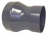Duct Reducer: PVC, For 5 in_7 in Duct Dia, 8 3/4 in Overall Lg, 7 in Inlet Dia, 5 in Outlet Dia (MPN PVCR06X04). Key specifications — Brand: PLASTIC SUPPLY.