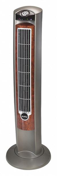 AIR KING Freestanding Fan: 3 1/2 in Blade Dia, 43 in Ht, 3 Speeds, Oscillating, Plastic, Plug-In (MPN 9554). Key specifications — Brand: AIR KING; Number of Speeds: 3; Guard Material: Plastic; Voltage: 120V AC; Oscillation: Oscillating; Includes Remote Control: Yes; Application: Home and Office; Power Source: Plug-In.
