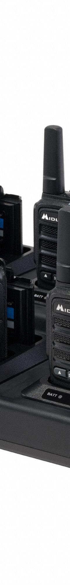 MIDLAND Handheld Two Way Radio: Biztalk Series, FRS, Analog, 2 W, 22 Channels, No Display, 6 PK (MPN BR10X6). Key specifications — FCC License Required: No.
