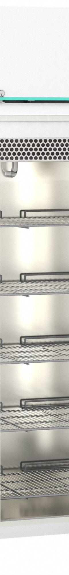 COREPOINT SCIENTIFIC Lab Refrigerator: 72 cu ft, Upright, 1°C to 10°C, 36 1/4 in Overall Dp, Glass (MPN CPS-HC-PLD-72-TS). Key specifications — Door Opening Style: Left and Right; Color: White; Alarm Type: Door Ajar; Manufacturer Part Number: CPS-HC-PLD-72-TS; Brand: COREPOINT SCIENTIFIC; Product Type: Lab Refrigerator; Door Type: Glass; Refrigerant Type: R-600a.