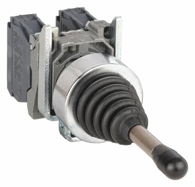 SCHNEIDER Joystick Operator: Vertical and Horizontal Operation, 4 Positions, 1NO - Joystick Operators with Contact Blocks