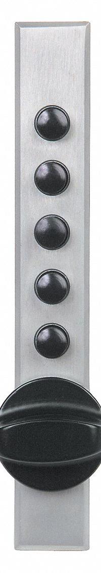 SIMPLEX Cabinet Lock: Satin Chrome, Spring Latch, 5 1/4 in Body Ht, 7/8 in Body Wd, 3/4 in Body Dp (MPN 9622C2126D41). Key specifications — Finish: Satin Chrome; Latch Type: Spring Latch; Brand: SIMPLEX; Manufacturer Part Number: 9622C2126D41.