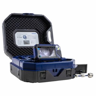 WOHLER Inspection Camera: VIS 500, Locator Included, 100 ft Lg., 8 in Max. Pipe Dia. - Wohler Pipe Inspection Camera Reels