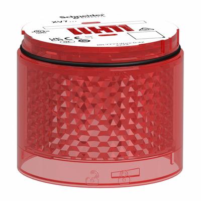 SCHNEIDER Tower Light Module: Flashing, 24V AC/DC, Red, 2 13/16 in Overall Dia - Flashing Light Modules