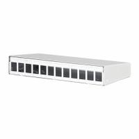 METZ CONNECT RJ45 Housing: Surface, Steel, RJ45, 12 Ports, Unequipped (MPN 130861-1202KE). Key specifications — Housing Material: Steel; Includes Connector: Unequipped; Mounting Type: Surface; Product Type: Module Housing; Connector Color: White; Connection Type: RJ45.