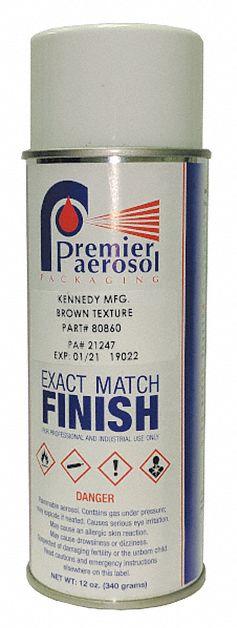 KENNEDY Touch Up Spray Paint: Touch Up Spray Paint, Acrylic, Brown (MPN 80860). Key specifications — Brand: KENNEDY; Product Type: Touch Up Spray Paint; Color: Brown; Material: Acrylic.