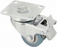 COLSON Plate Caster: Swivel, Total Lock, Rubber, 2 in Wheel Dia., 2 7/8 in Mounting Ht, Slot (MPN DW02GRP100TLTP11). Key specifications — Brand: COLSON; Wheel Bearing Type: Ball; Roll Up: Swivel with Total Lock.