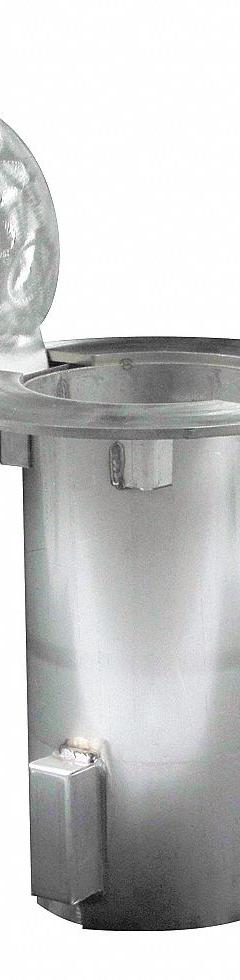 Bollard Embedment Sleeve: 12 in Overall Ht, 9 1/4 in Overall Wd, Silver, Stainless Steel, 9 1/4 in (MPN ESR040). Key specifications — Brand: CALPIPE SECURITY BOLLARDS; For Use With: Calpipe 4 in Dia. Posts; Material: Stainless Steel; Includes: Hex Key; Product Type: Bollard Embedment Sleeve.