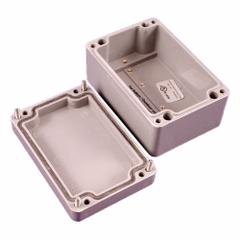 HAMMOND Enclosure: Polyester, 4 in x 2 in x 2 in, NEMA 4/4X, Solid Cover, Screw On (MPN 1590ZGRP082). Key specifications — Brand: HAMMOND; Closure Method: Screws; Enclosure Material: Polyester; Knockouts: Not Included.