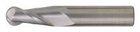 CLEVELAND Ball End Mill: Carbide, TiAlN Coated, 2 Flute, 9/64" Mill Dia, 9/16" LOC, 2" OAL (MPN C80925)
