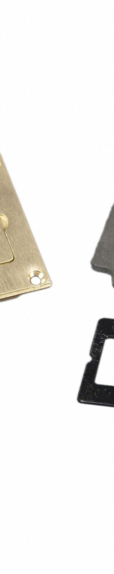WIREMOLD Floor Box Plate: Rectangular - Brass Electrical Floor Box Covers