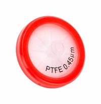 GLOBE SCIENTIFIC Syringe Filter: Non-Sterile, 0.45 um Pore Size, 100 mL Max Capacity - mL, Male (MPN SF-PTFE-H-4530). Key specifications — Housing Material: Polypropylene; Inlet Connection Gender: Female; Inlet Connection Type: Female Luer Lock; Outlet Connection Gender: Male; Brand: GLOBE SCIENTIFIC; Compatible Product Type: Male Luer Slip Outlet; Filter Material: PTFE; Outlet Connection Type: Male Luer Slip.