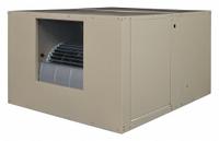 MASTERCOOL Ducted Evaporative Cooler: 1,600 sq ft, 28 in x 42 in x 45 in, 8 in Pad Thick, 1/3 hp HP (MPN 2YAF4-2HTK5-3X274). Key specifications — Brand: MASTERCOOL; Evaporative Cooler Voltage: 115V AC; Includes Drive Package: Drive Package Included; Drive Package Installation: Assembly Required.